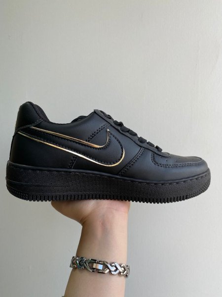  NIKE AIR FORCE BLACK AND GOLD